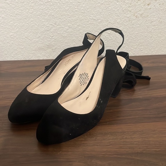 Nine West Women's Andrea Suede Black Ankle-High Leather Pump Size 5.5 - Picture 4 of 9